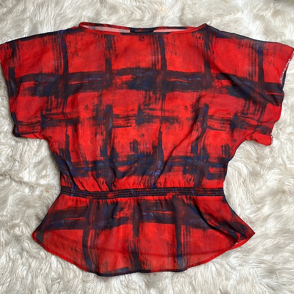 Rock & Republic Dressy Patterned Blouse size Small